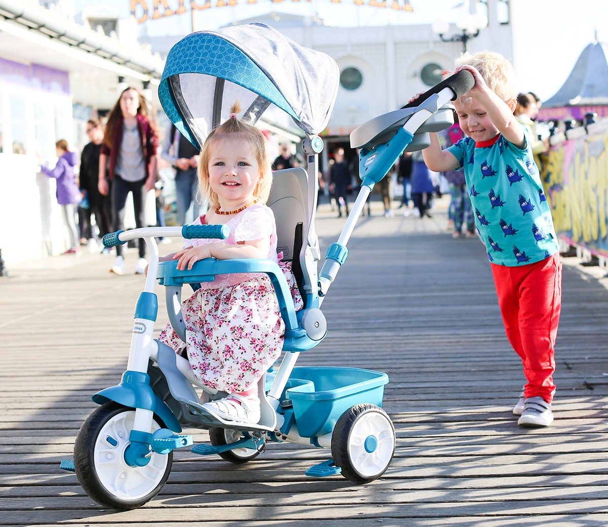 Triciclo 4 en 1 Teal - Imagen 7