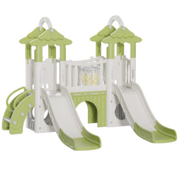 Mi primera CasaClub verde doble tobogan