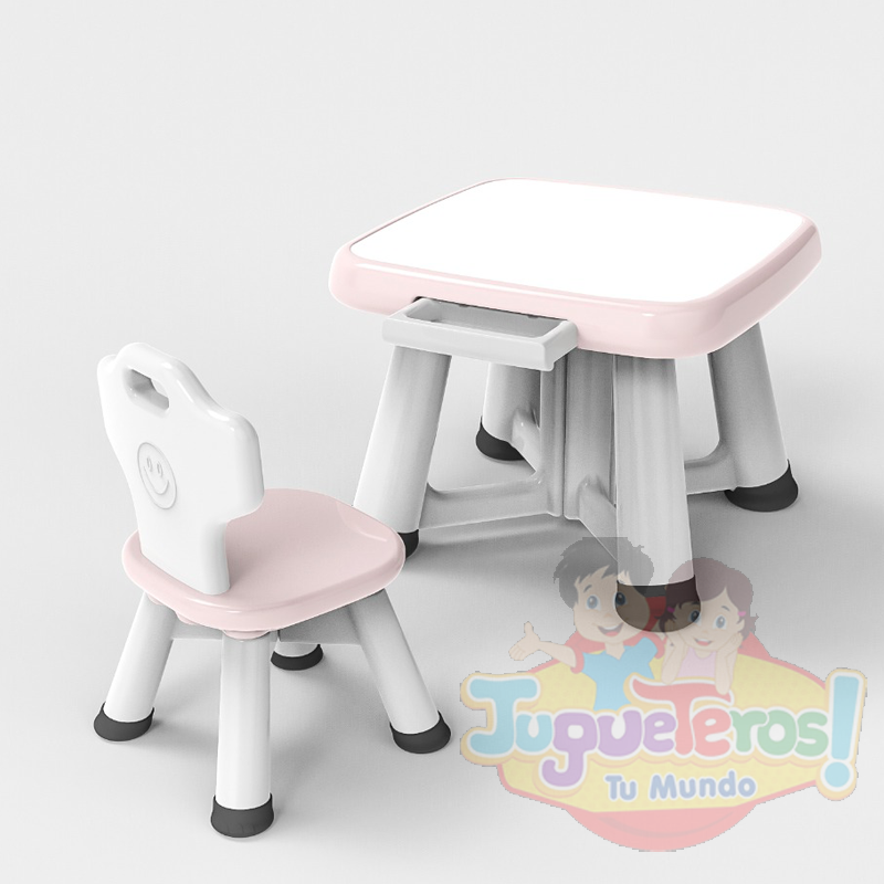 Mesa Pizarra Rosa con Silla